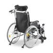 Cadeira de Rodas Dobrável Dellamed D700 T44 Reclinável em Alumínio Preto Até 130KG