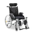 Cadeira de Rodas Dobrável Dellamed D700 T44 Reclinável em Alumínio Preto Até 130KG