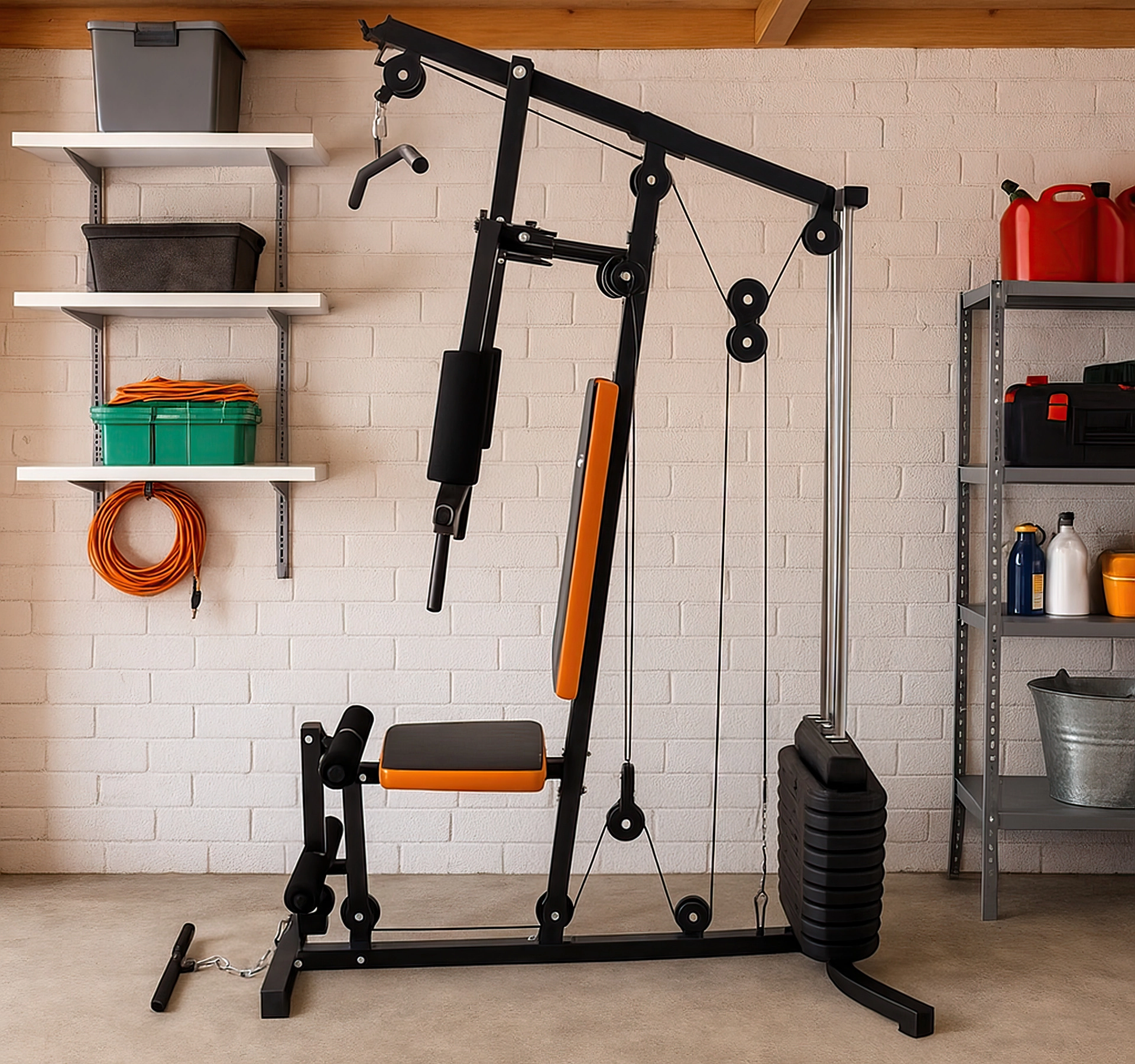 Estação de Musculação 45kg da Gallant dentro de uma casa